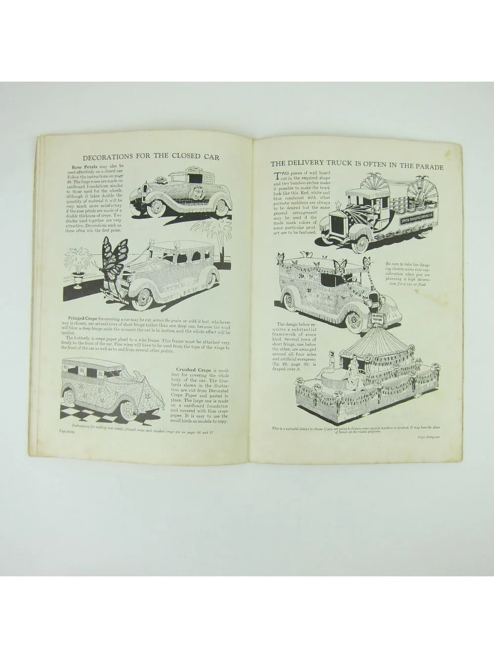 1927 Art Deco Dennison Booklet How to Decorate Halls Booths Automobiles Antique